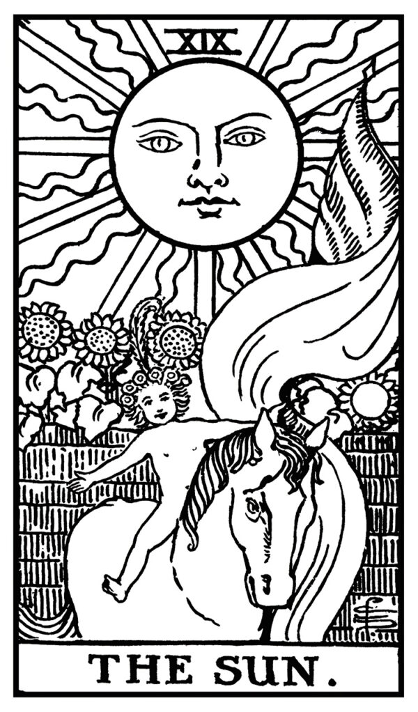 OG PAM Black & White Rider Waite Smith Printable Tarot Deck - Leopard Print Back - Instant Download - Image 4